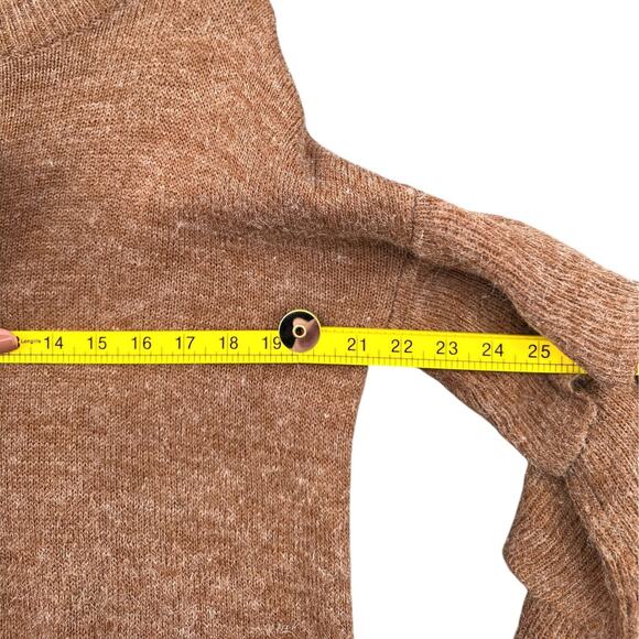 Lumière Brown Tiered Ruffle Sleeves Crew Neck Pullover Sweater Womens‎ Small - Picture 5 of 6